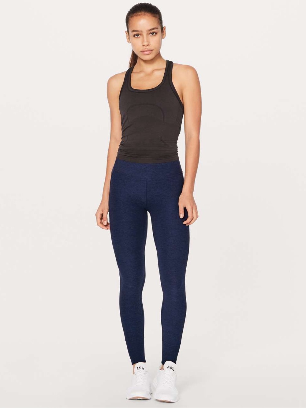 Lululemon Rush Hour Tight Heathered Hero Blue / Black size 4